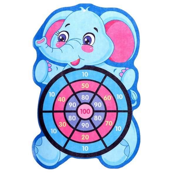 Дартс «Слоник 2», 3 шарика на липучках, крючок