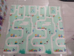 Детский коврик игровой, двусторонний Город и Жирафы 150 на 200 см