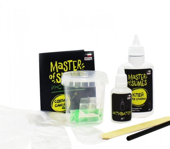 Набор Attivio Слайм Неоновый жук