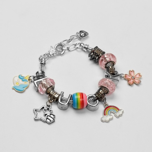 Набор для создания браслетов &quot;Адвент календарь&quot; единорог, 25 предметов, цветной