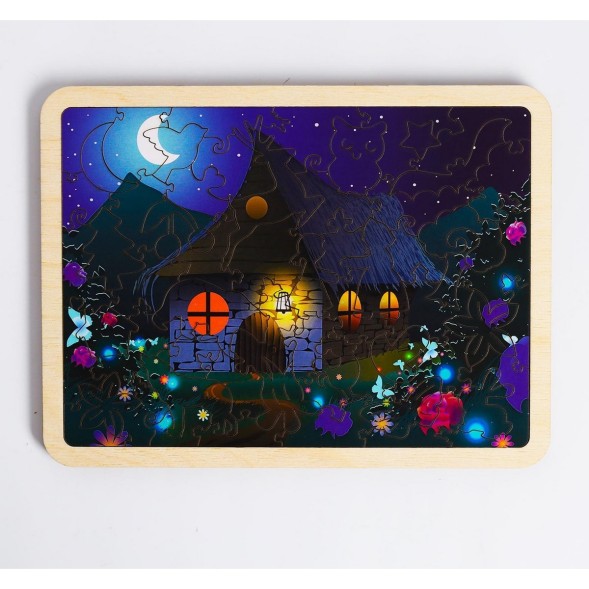 Пазл в рамке «Хижина в лесу», 18×24 см