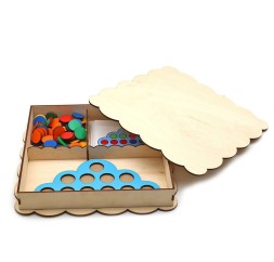 Развивающая игрушка &quot;Умное облачко&quot;, диаметр кружков: 2 см, в наборе 15 карточек