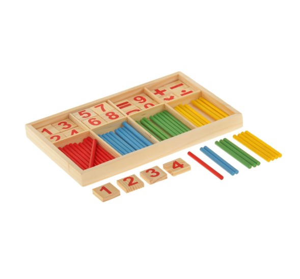 Счётные палочки, цифры и знаки, 72 элемента, Лесная мастерская