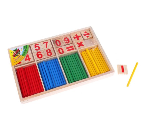 Счётные палочки, цифры и знаки, 72 элемента, Лесная мастерская