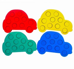 Мозаика &quot;Машины&quot;, 4 машины, 40 кружков