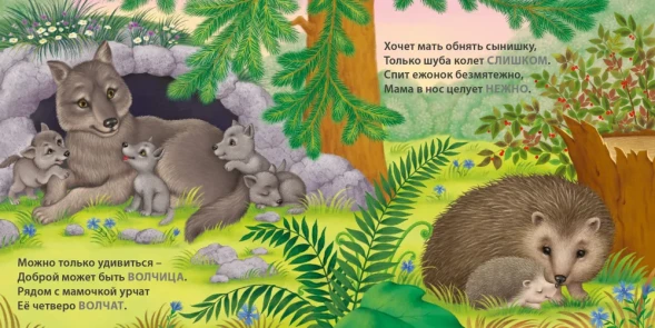 Книжки - картонки. Загадки - рифмы. Мамы и малыши. Дикие животные