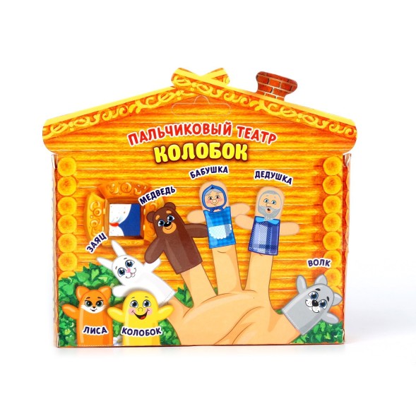 Кукольный театр «Колобок», набор 7 шт., Milo toys