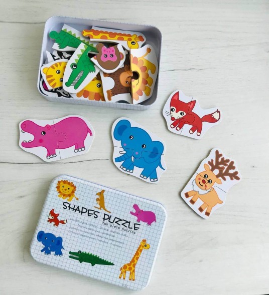 Пазлы для малышей в жестяной банке «Животные», 26 деталей