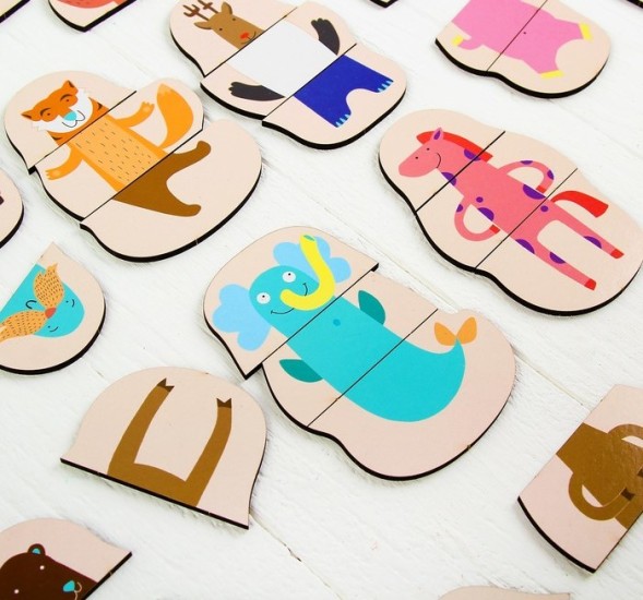 Развивающая игра «Придумай зверюшку», в коробке