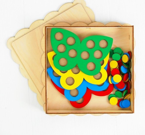 Мозаика &quot;Бабочки&quot;, 4 бабочки, 40 кружков d= 2 см