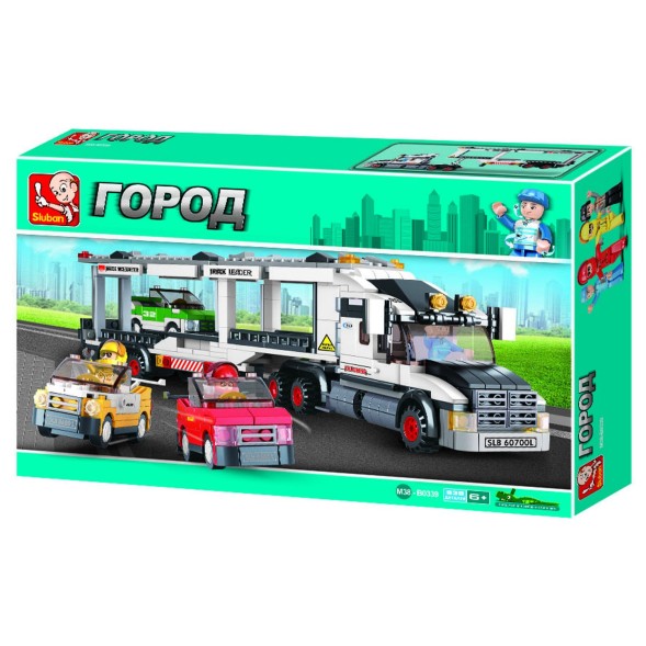 Конструктор SLUBAN Городская серия Автовоз, 638 детали