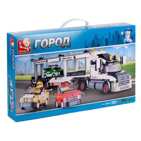 Конструктор SLUBAN Городская серия Автовоз, 638 детали