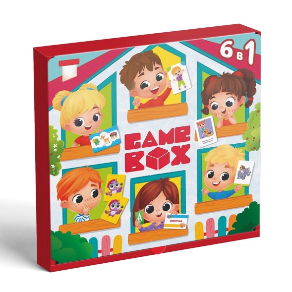 Настольная игра «Game box. Kids. 6 в 1», развивающая, набор из 6 игр, 3+