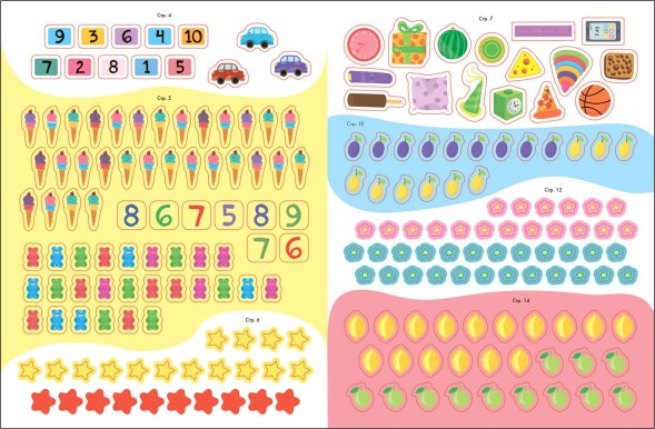 Счет, форма, величина 6+ (Серия «Школа Семи Гномов. Активити с наклейками»), книжка с наклейками