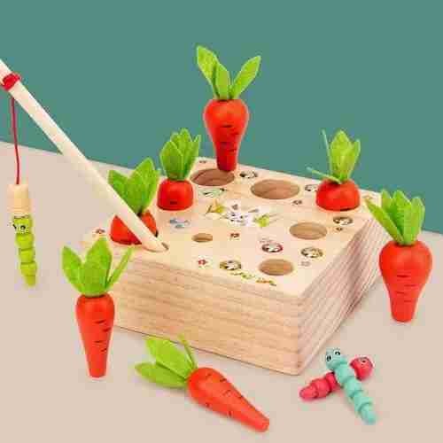 Магнитная рыбалка 2в1 &quot;Морковка с червячками&quot;