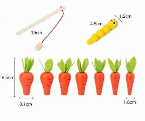 Магнитная рыбалка 2в1 &quot;Морковка с червячками&quot;