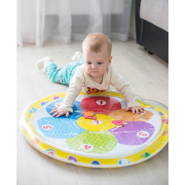 Развивающий водный коврик «Цветик», 65x65 см, акваковрик Крошка Я