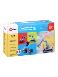 Гидравлический конструктор 3в1: бульдозер, грейферный ковш, автовышка, 168 дет. On time