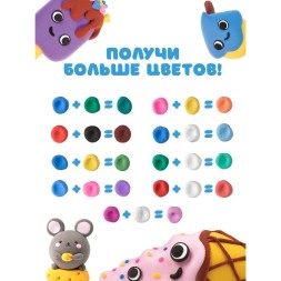 Лёгкий пластилин, набор 24 шт., 12 цветов