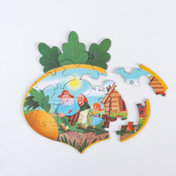 Развивающий пазл "Репка", дерево, 14 деталей