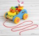 Каталка «Животные с барабанами» на верёвке, МИКС