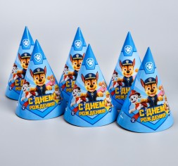 Набор бумажной посуды, на 6 персон "С днем рождения!", Щенячий патруль