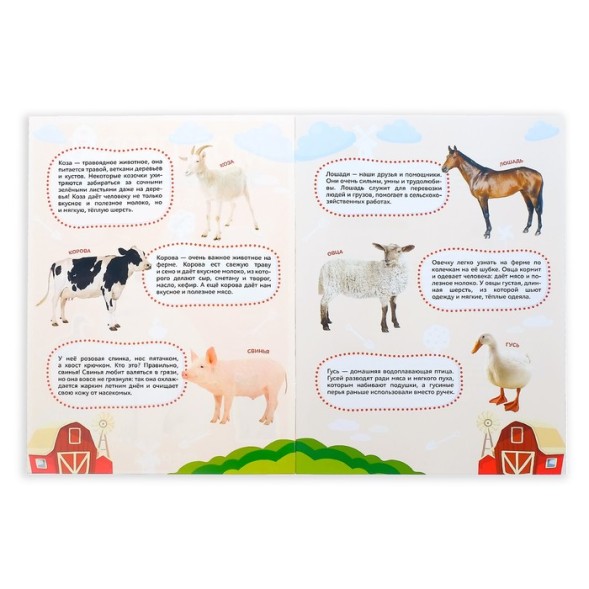 Наклейки «Моя первая энциклопедия. Ферма», формат А4, 8 стр. + плакат