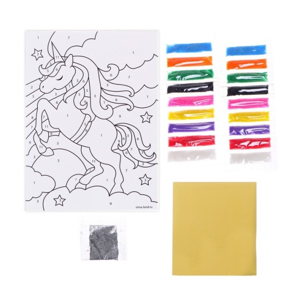 Набор для творчества. Сияющая фреска «Волшебный единорог»