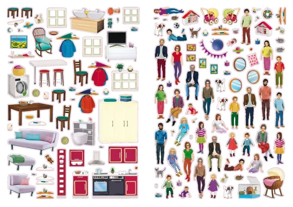 Мой большой дом наклеек. 500 наклеек. Робинс