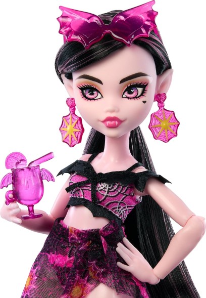 Кукла Monster High Дракулаура из школы монстров с острова Адизе в купальнике, Монстер Хай