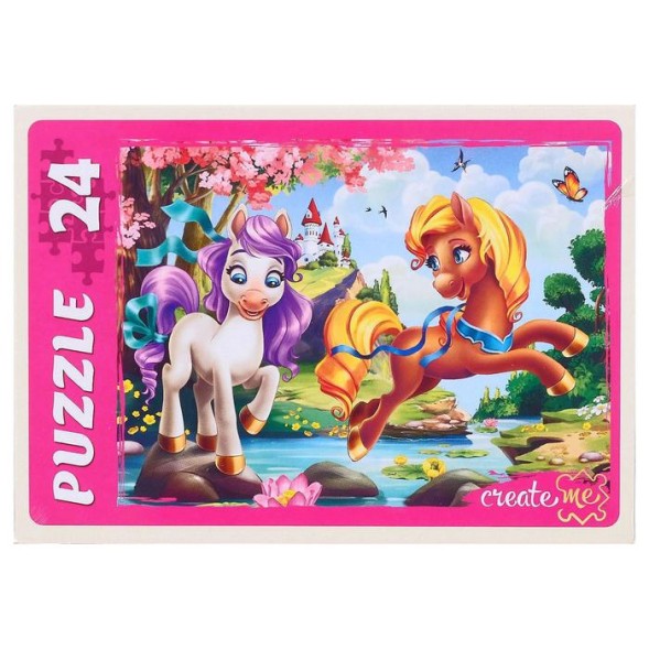 Макси-пазлы «Пони на пруду», 24 элемента