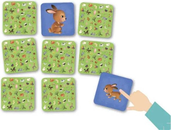 Настольные игры. Мемо Домино. Забавные животные. 2 в 1