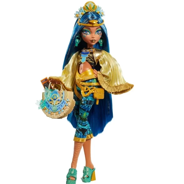 Кукла Monster High Клео Де Нил, в гламурном наряде и с аксессуарами на фестивальную тематику, Монстер