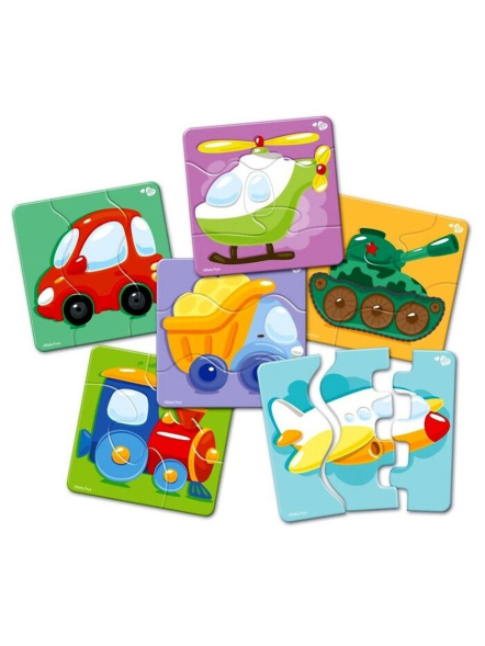 Тройные зиг-заг пазлы «Транспорт». Десятое королевство