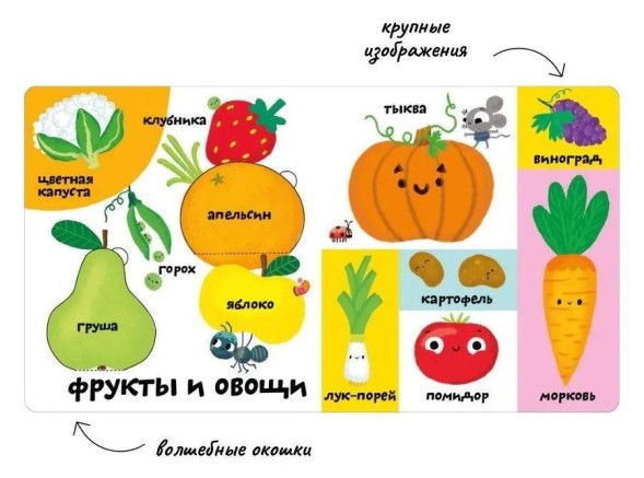 Мои первые 100 слов с окошками. Ферма (с тактильными вставками)