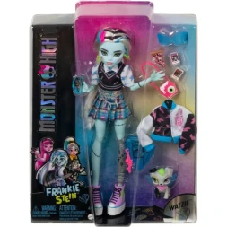 Кукла Monster High Frankie Фрэнки Стайн с иссиня-черными прядями в фирменном образе Монстер Хай