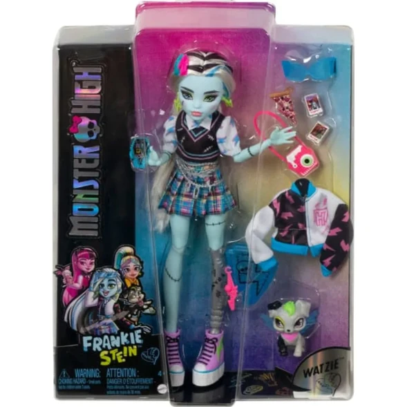 Кукла Monster High Frankie Фрэнки Стайн с иссиня-черными прядями в фирменном образе Монстер Хай