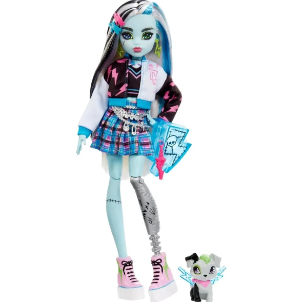 Кукла Monster High Frankie Фрэнки Стайн с иссиня-черными прядями в фирменном образе Монстер Хай
