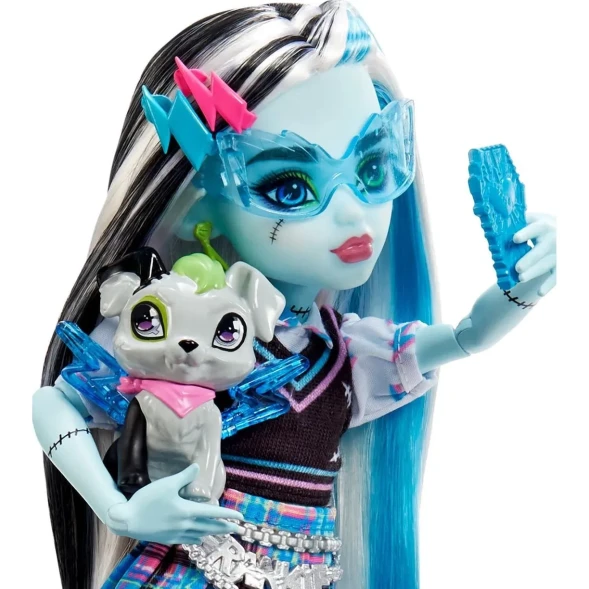 Кукла Monster High Frankie Фрэнки Стайн с иссиня-черными прядями в фирменном образе Монстер Хай