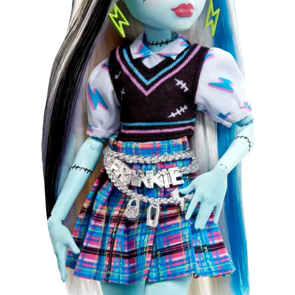Кукла Monster High Frankie Фрэнки Стайн с иссиня-черными прядями в фирменном образе Монстер Хай