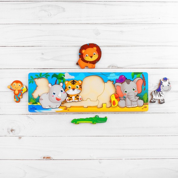 Головоломка логическая «Африка», 30 х10 см. Лесная мастерская