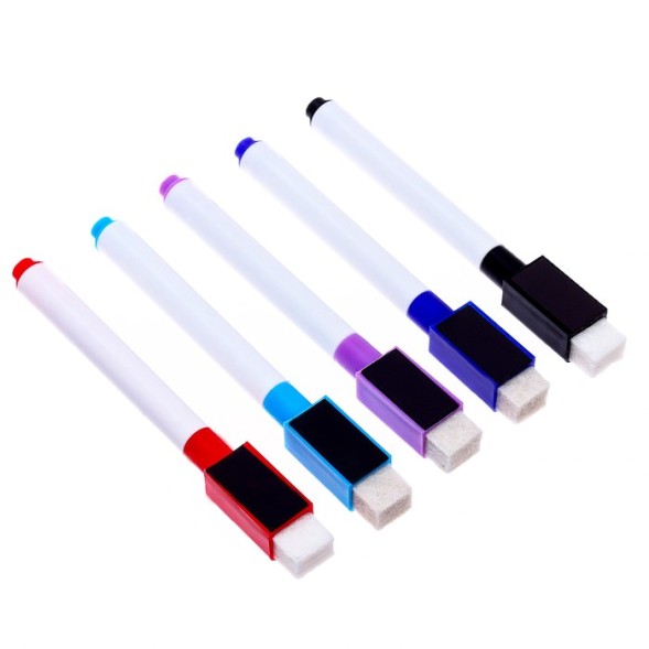 Маркеры с магнитом, цветные, на водной основе, набор 5 шт.