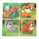 Пазлы 4 в 1 «Лесные жители», 4, 6, 9, 12 элементов