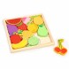 Детский развивающий пазл в рамке «Фрукты, ягоды» 16,6 × 16,6 × 1,2 см