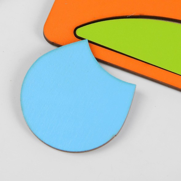 Головоломка «Мой цветочек», крашеное дерево. Лесная мастерская