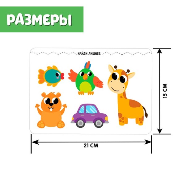 Развивающий набор «Найди лишнее», пиши-стирай