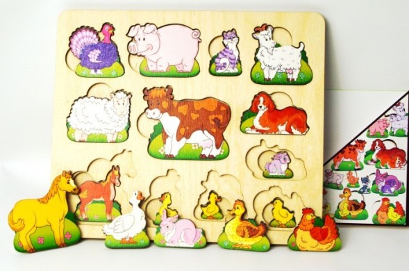 Развивающая доска Чей малыш? Домашние животные