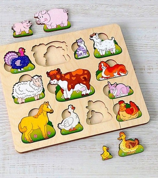 Развивающая доска Чей малыш? Домашние животные