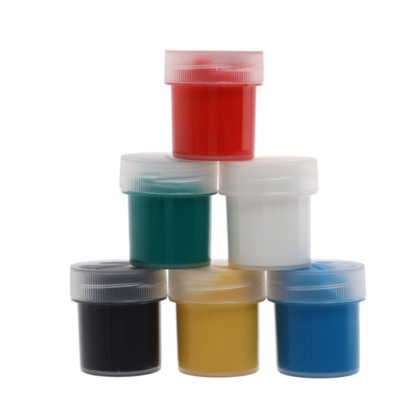 Краски пальчиковые 6 цветов, 120 мл, ErichKrause, густые, с флуоресцентным эффектом