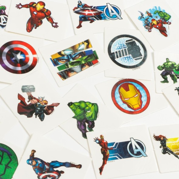 Адвент календарь с татуировками детскими 18 шт &quot;Мстители&quot; MARVEL